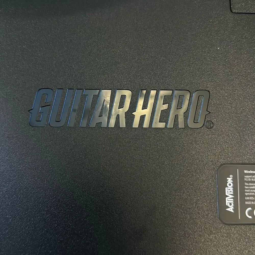 Activision Guitar Hero Power Wireless‎  Controller Black Gold Tested